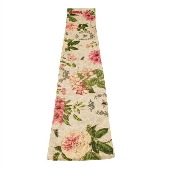 NWT Spring Flowers and Bees Dye Table Runner - Picture 1 of 2